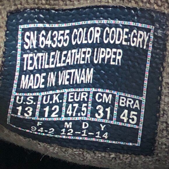 Skechers Men's Size 13 Landen Steller Grey Leather Textile Slip On Loafers 64355 - Picture 13 of 13